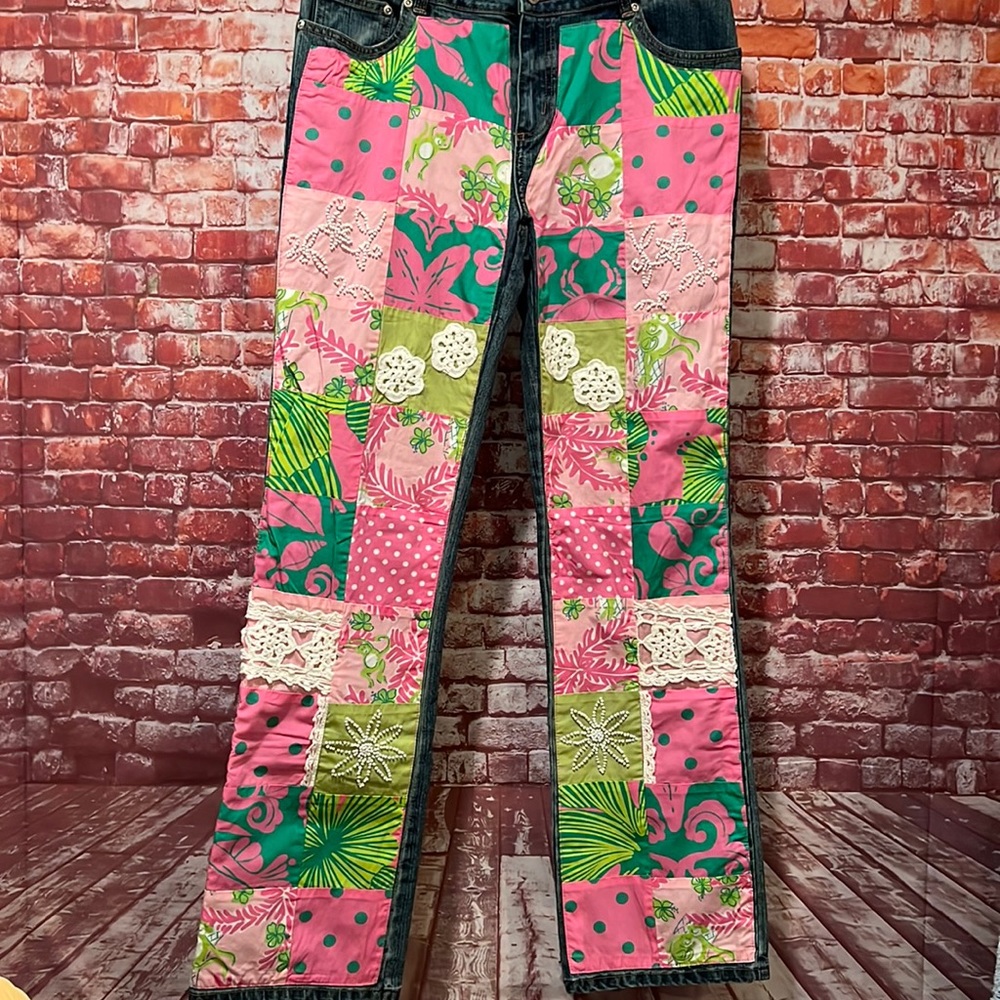 Awesome Lily Pulitzer Quilted Jeans Size 6 NWOT!